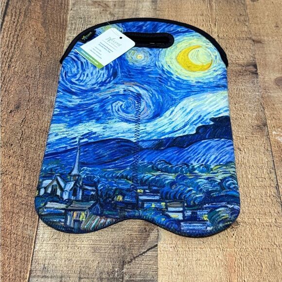 Double Wine Tote: van Gogh's Starry Night nwt accent by raincaper - Picture 2 of 5